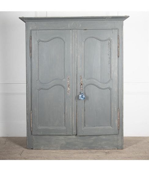 18th Century French Louis XV Painted Armoire
