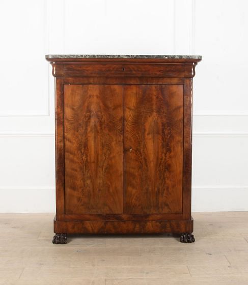19th Century French Flame Mahogany Cupboard
