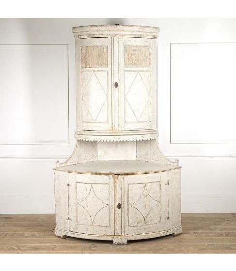 Swedish 18th Century Corner Cabinet