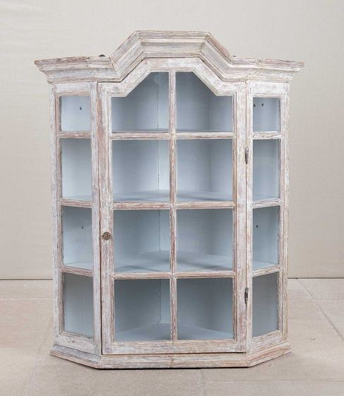 19th Century Swedish Wall Hanging Corner Cabinet