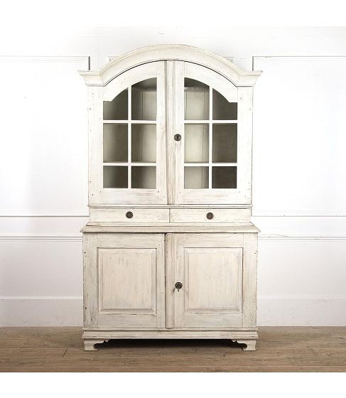 19th Century Swedish Painted Buffet Deux Corps