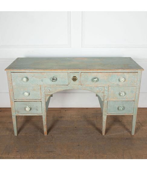 19th Century Kneehole Desk in Original Paint