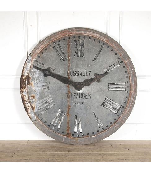 20th Century French Zinc Turret Clock Face