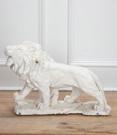 19th Century Plaster Lion