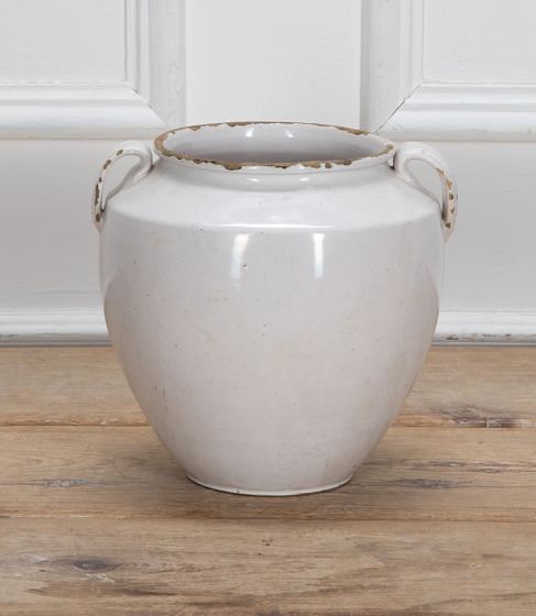French 19th Century White Confit Jar