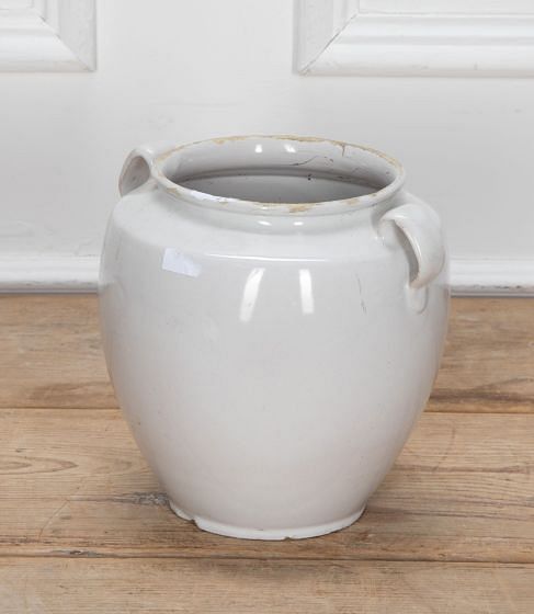 French 19th Century White Confit Jar
