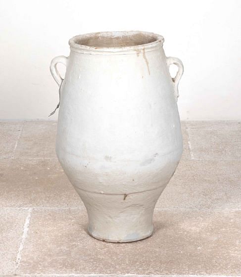 Large 19th Century Northern European White Olive Pot
