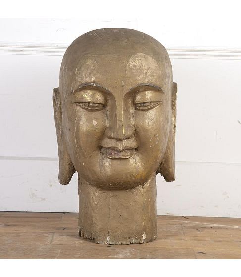 SALE: Monumental Tibetan Buddha Head