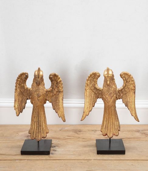 Pair of 19th Century Giltwood Eagles