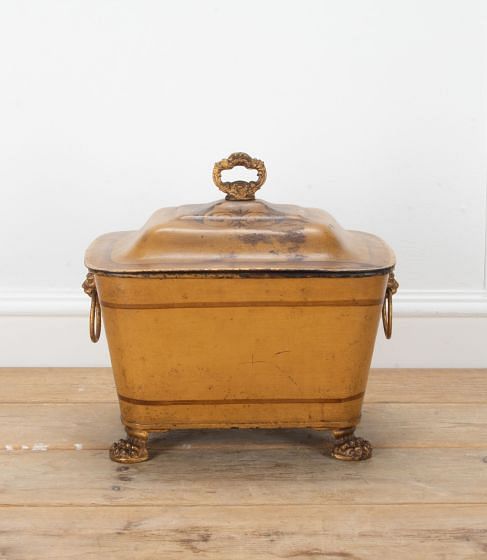 19th Century Regency Decorated Coal Bin