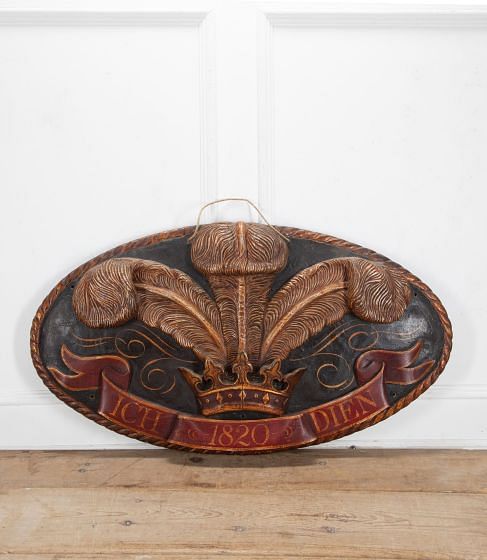 19th Century English Decorated Heraldic Panel