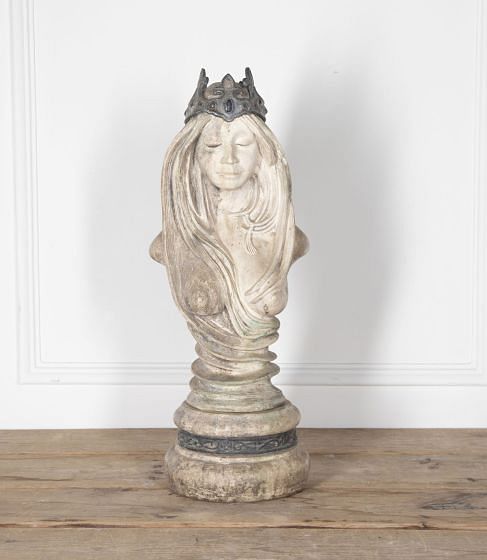 20th Century Reconstituted Marble Female Sculpture