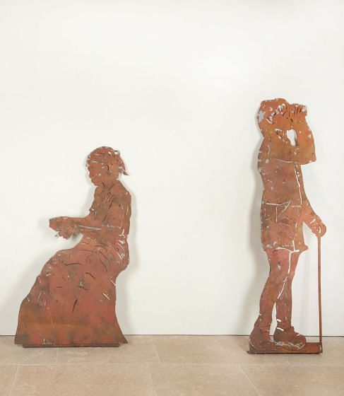 Pair of 20th Century English Cut Steel Silhouettes