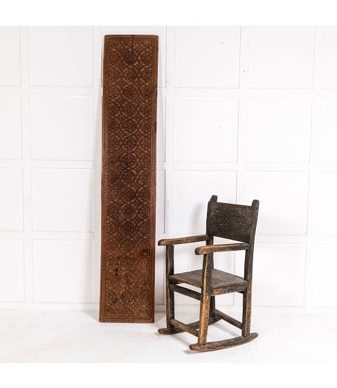 Large 19th Century Syrian Carved Hardwood Panel