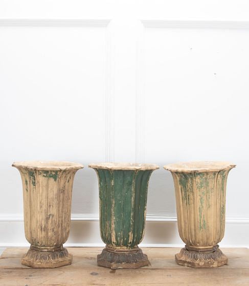 Set of Three 19th Century English J.M Blashfield Terracotta Urns