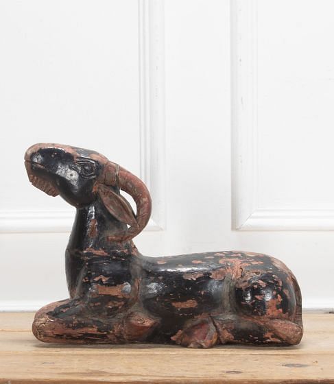 18th Century Carved Recumbent Ram