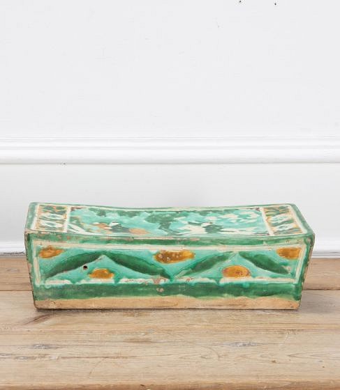 SALE: 19th Century Chinese Sancai Glaze Pillow