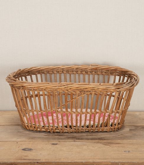 Large 19th Century French Open Cane Basket