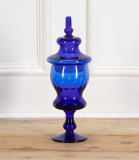 19th Century French Cut Crystal Bonbon Glass Jar