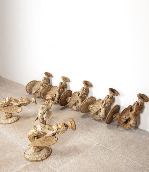 Set of Eight 19th Century Italian Cherub Candle Sconces