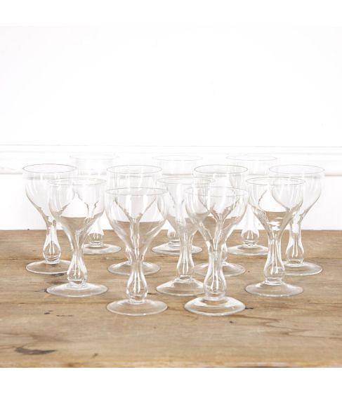 Set of Twelve French Bistro Glasses