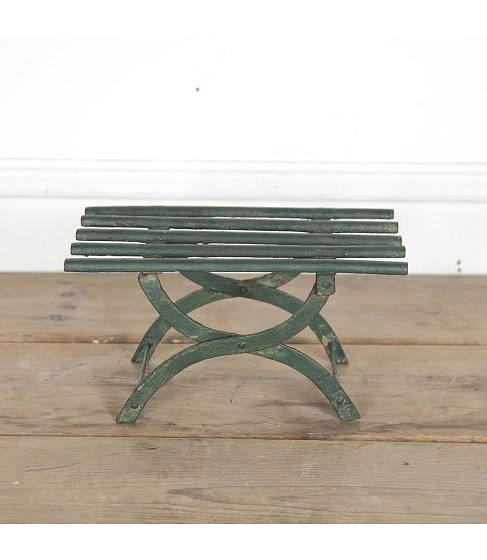 Small 20th Century French Folding Iron Footstool