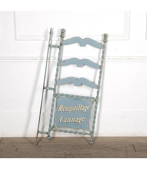 20th Century French Iron Chair Shop Sign