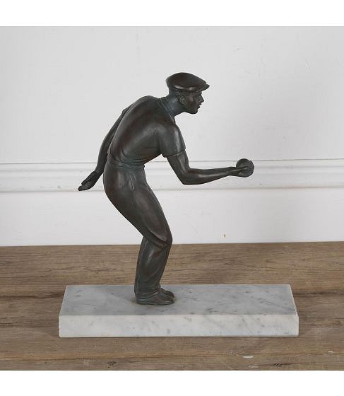 20th Century French Boules Player Sculpture