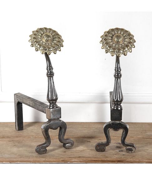 Pair of 19th Century Art and Crafts Andirons