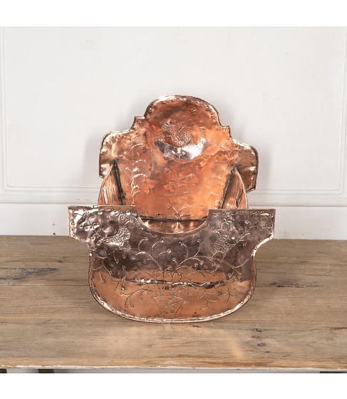 18th Century French Folk Art Copper Cradle Jardiniere
