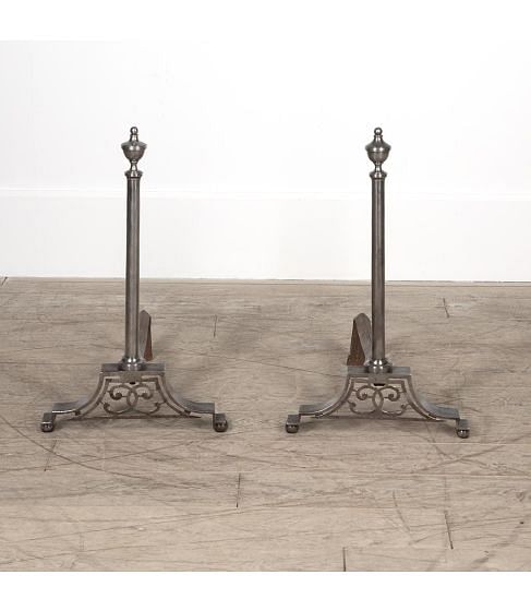 Pair of 19th Century French Chateau Andirons