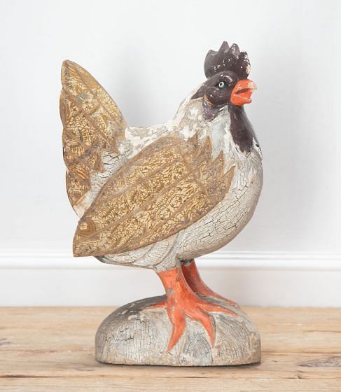 Large Decorative Wooden Rooster