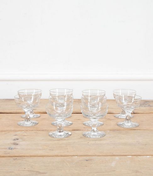 Set Of Ten 20th Century French Champagne Coupes