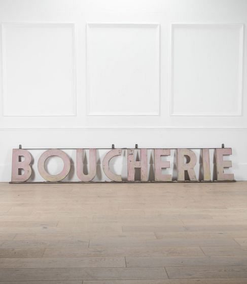 Large 20th Century French Boucherie Sign