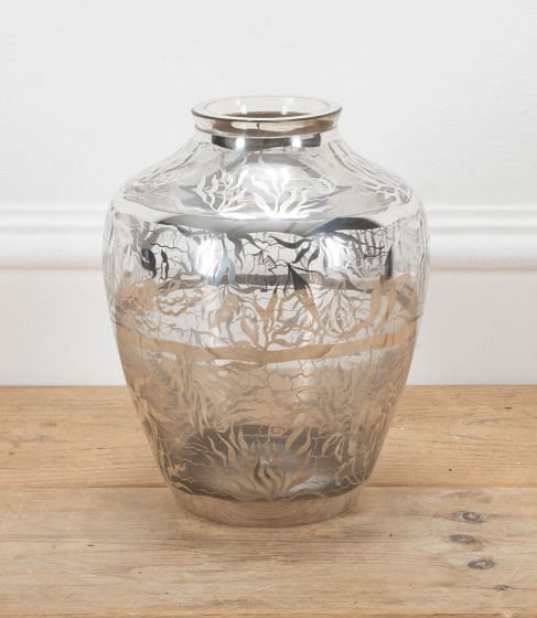 Large Crystal Saint Graal Vase with Sealife Motifs