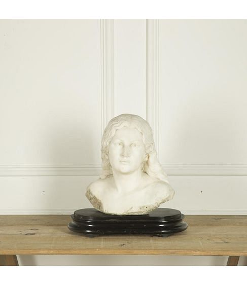 19th Century French Marble Bust by Luca Madrassi