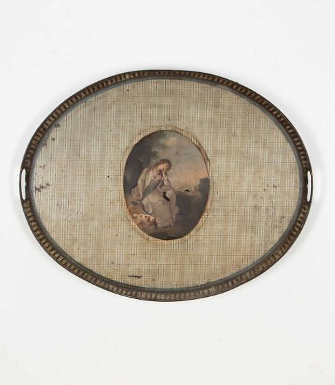 George III Painted Oval Tray
