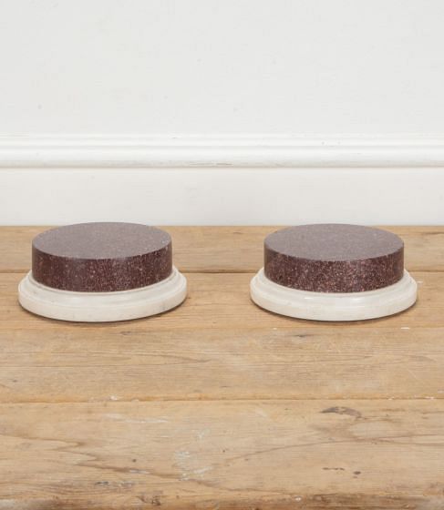 Pair of Late 18th Century Egyptian Porphyry Stands