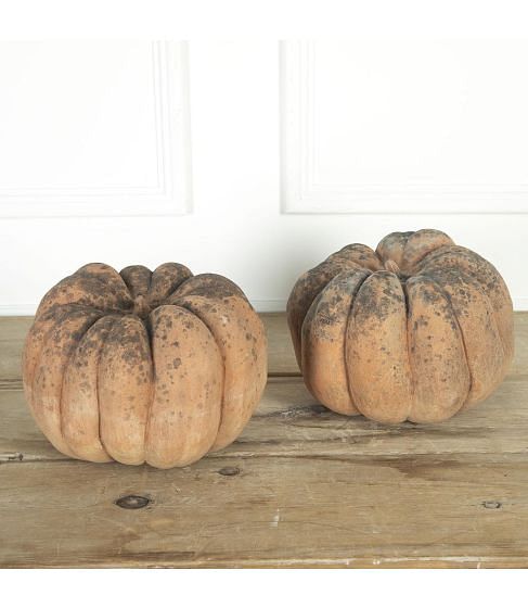Pair of 20th Century Italian Terracotta Pumpkins