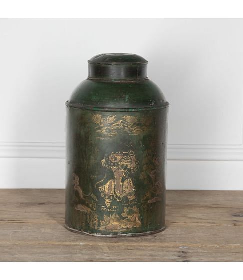 19th Century Decorated Tea Tin