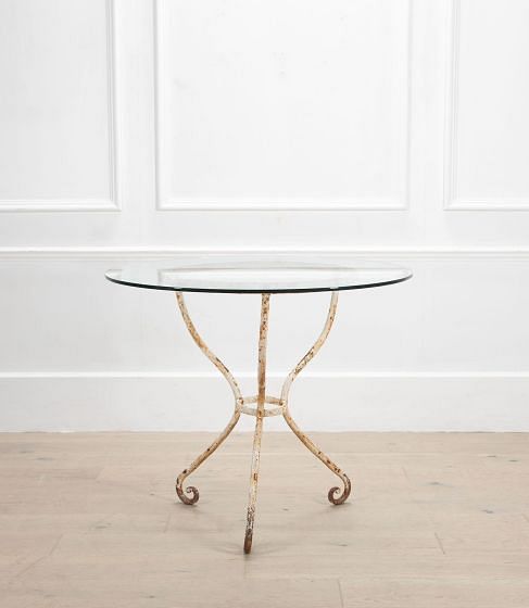Contemporary Garden Table with Glass Top