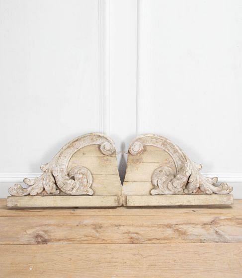 Pair of 19th Century Baroque Carvings