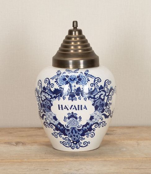 Late 19th Century Dutch 'Havana' Tobacco Jar