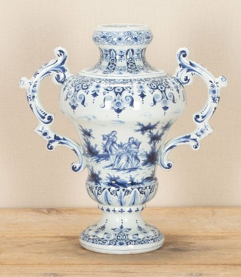 Early 20th Century Delft Urn with Handles