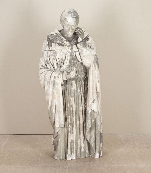 19th Century Plaster Statue of Monk