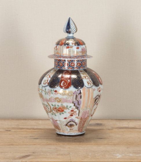 Late 19th Century Imari Lidded Vase