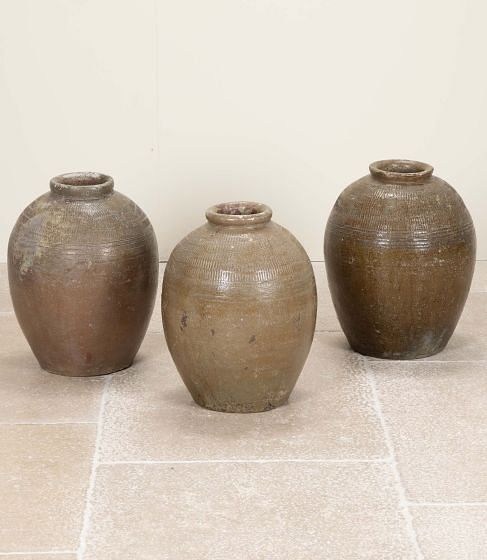 Set of Three 19th Century Chinese Pots