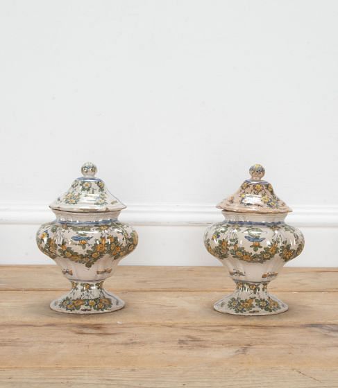 Pair of 18th Century Italian Pharmacy Jars