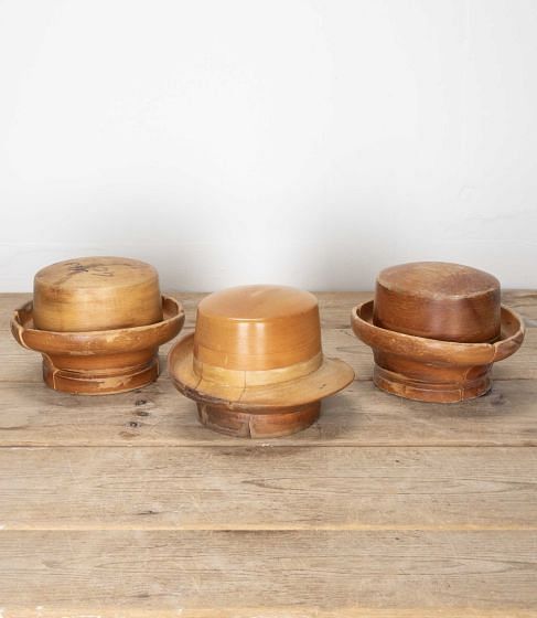 Set of Three 20th Century Italian Milliners Hat Moulds
