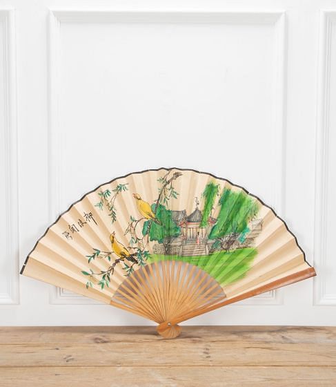 Large Chinese 20th Century Decorative Fan